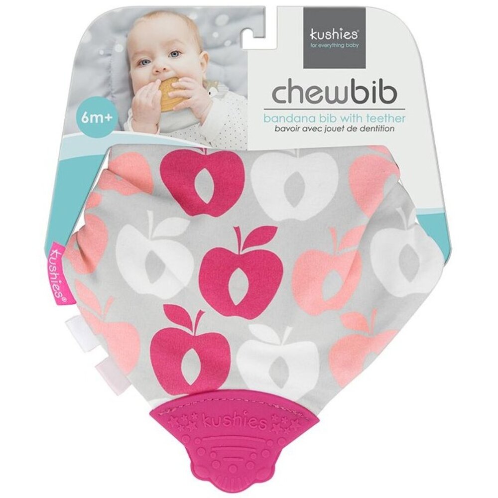 Chewbib Baby Chew Bib With Teether - Apples